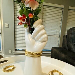 18k gold plated stacking bracelets
